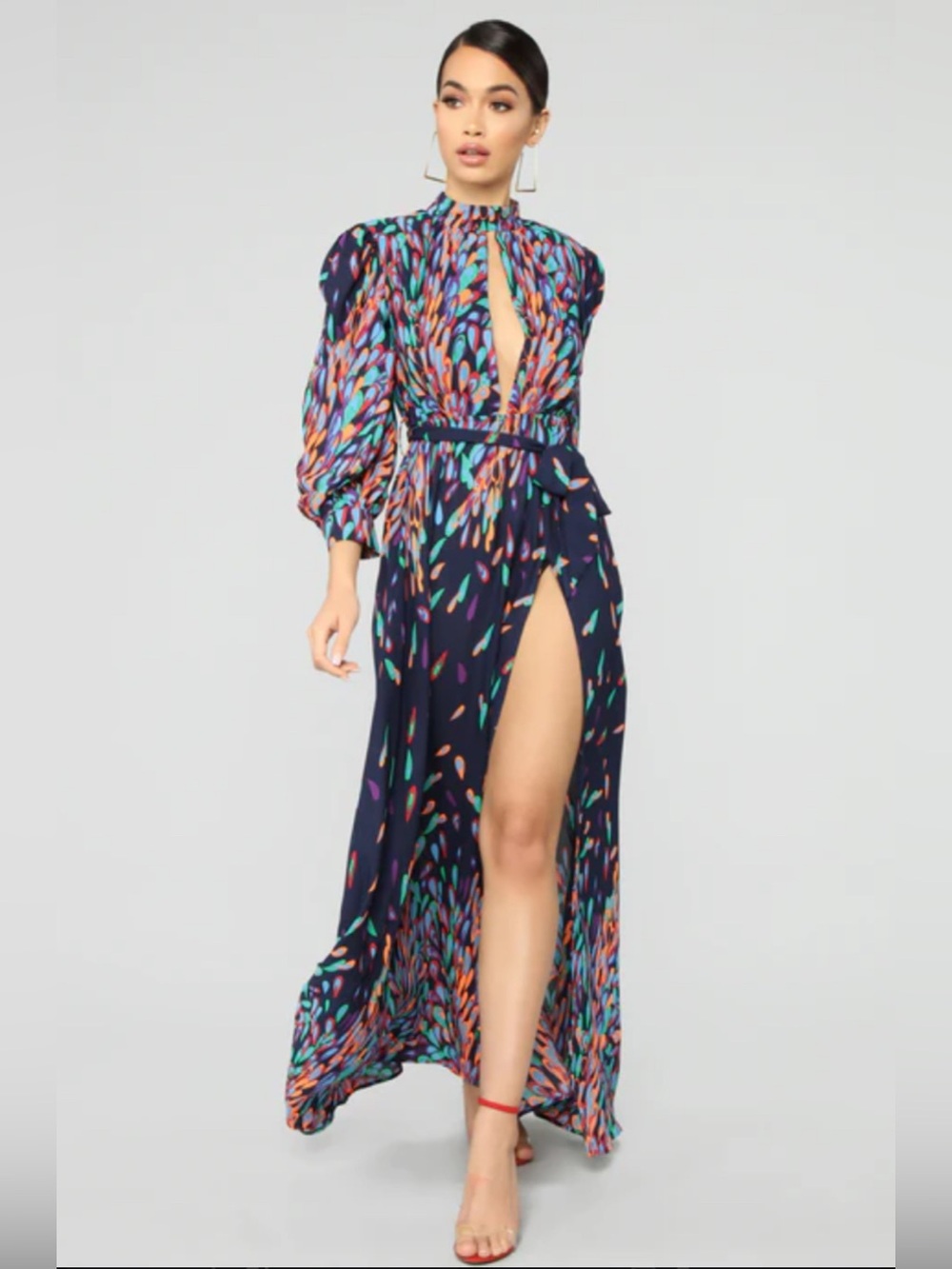 Fashion Nova Wings of a Feather maxi dress. Size M